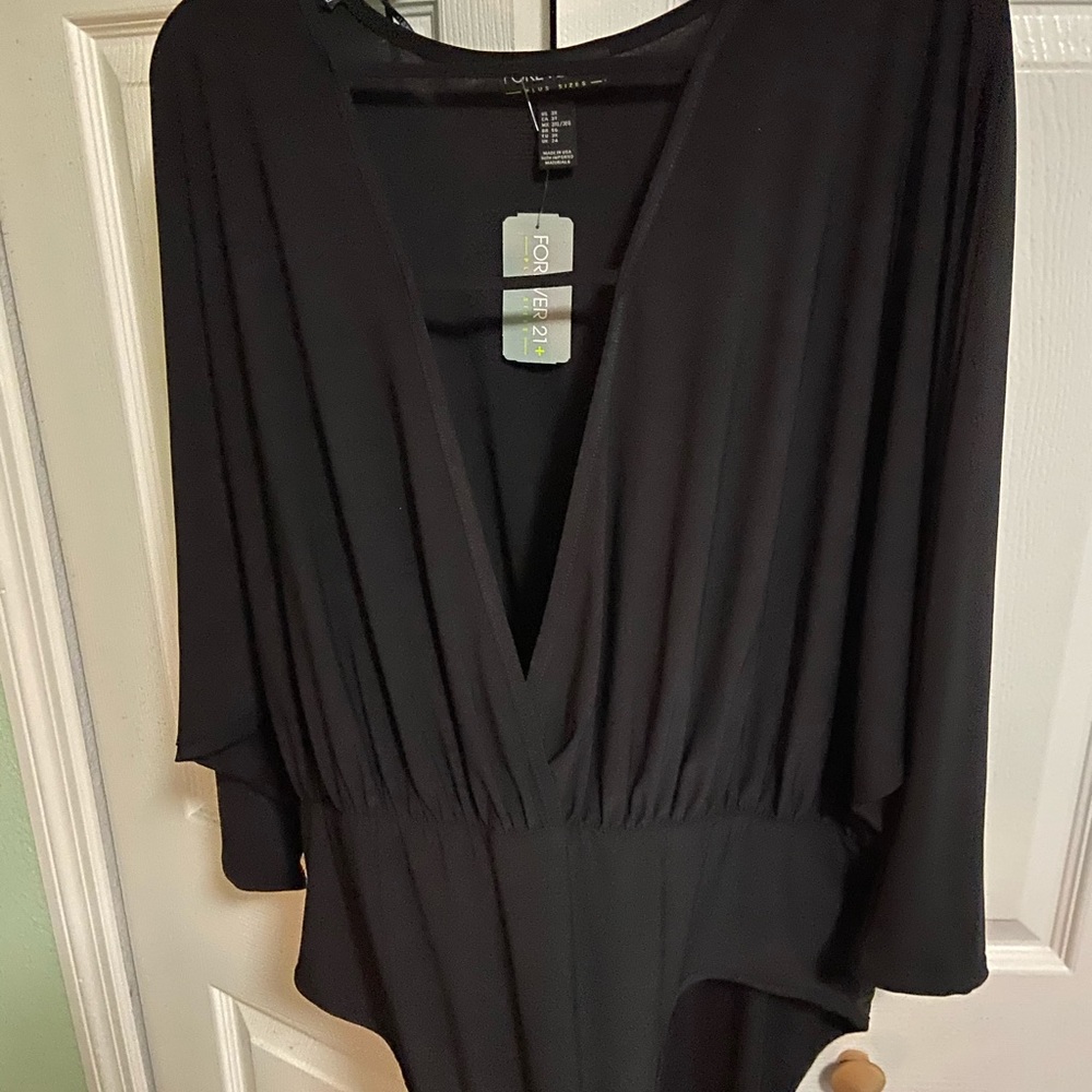 3/4 sleeve forever 21 bodysuit